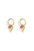 vivid heart oorbellen