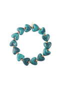 Elastieken hartjes kralenarmband