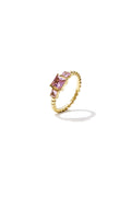 Ring met vierkante steentjes
